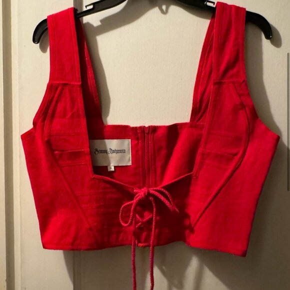 Rare! New Stacey Nishimoto Deaundrea Corset in “Fresh Strawberry Jam” XL - Picture 1 of 4